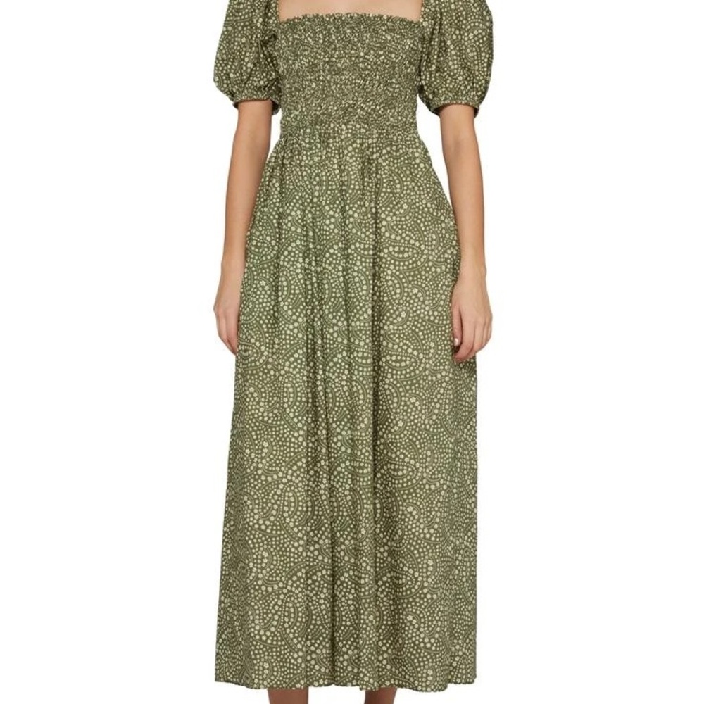 Matteau Olive Patterned Maxi Dress